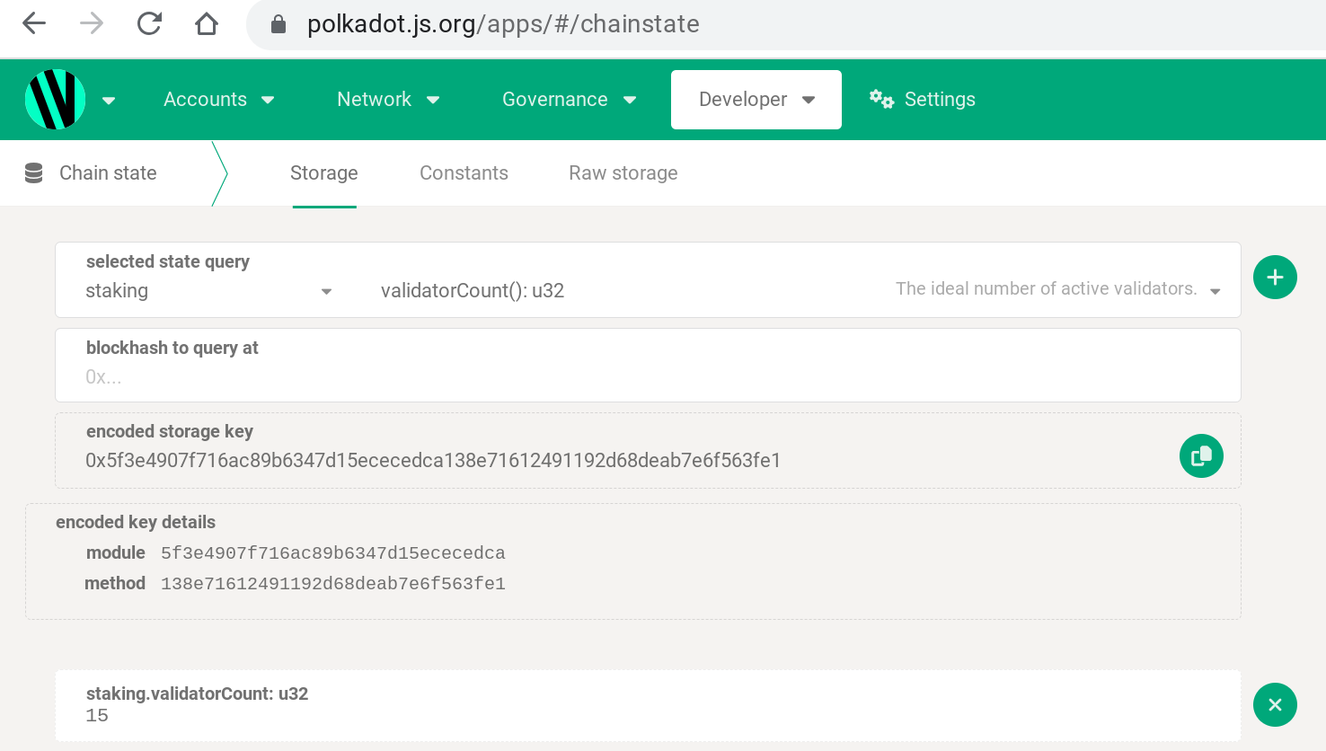 querying chainstate